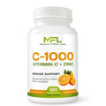 MUSCLE FOOD LABS Vitamin C 1000mg with Zinc - 120 Vegetarian Capsules
