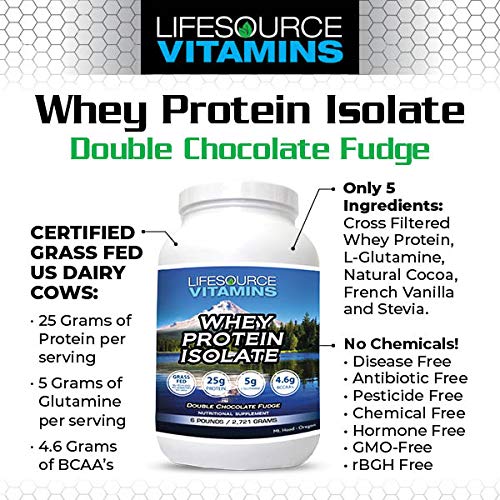 LifeSource Vitamins Grass-Fed Whey Isolate Double Chocolate - 6 lb - image 3
