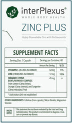 InterPlexus Zinc Plus Immune Support - 60 Capsules - image 5