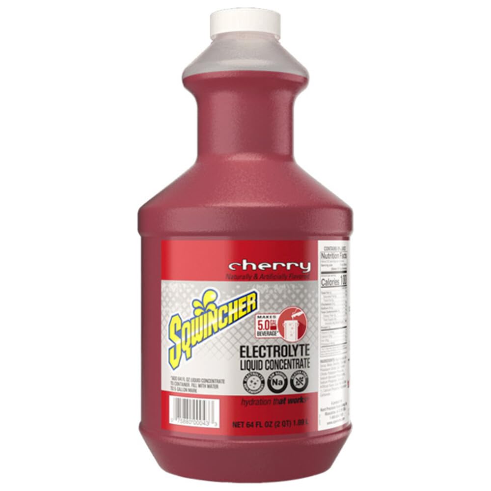 Sqwincher Electrolyte Liquid Concentrate Cherry Mix - 64 oz