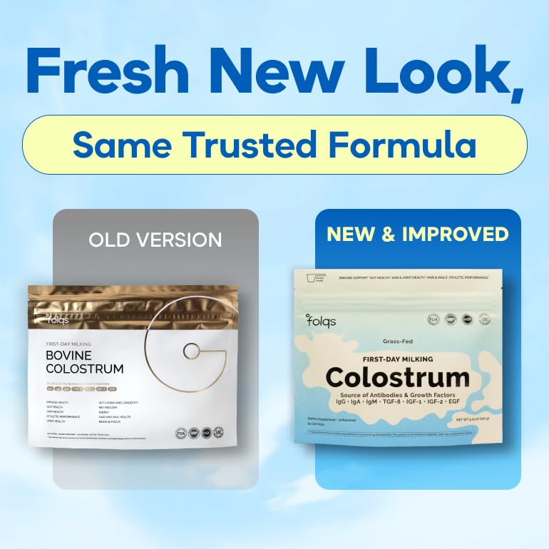 Folqs Bovine Colostrum Powder, First Day Milking - 60 Servings - image 2