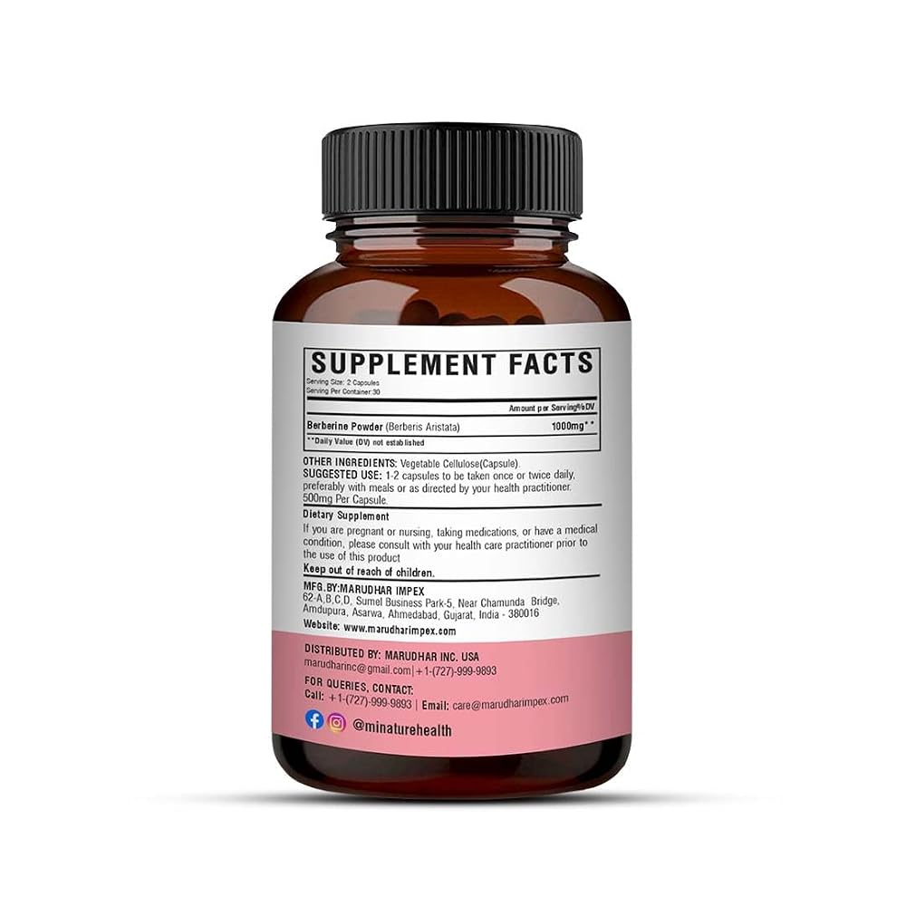 minature Berberine Capsules - 60 Vegetarian Capsules - image 2