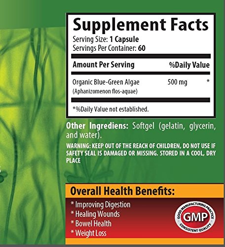 Health Solution Prime Spirulina Tablets Organic Blue Green Algae - 6 Bottles - image 2