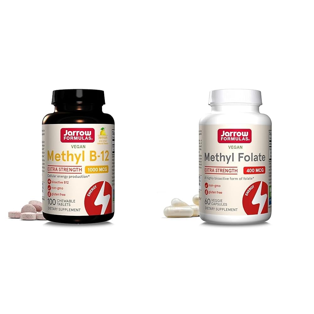 Jarrow Formulas Methyl B-12 & Methyl Folate Bundle - 160 Count