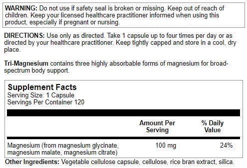 Nutra BioGenesis Tri-Magnesium Complex - 120 Capsules - image 2