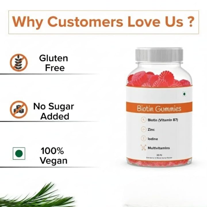 Generic GHC Biotin Hair Gummies with Vitamins A, C, E & Zinc - 30 Gummies - image 4