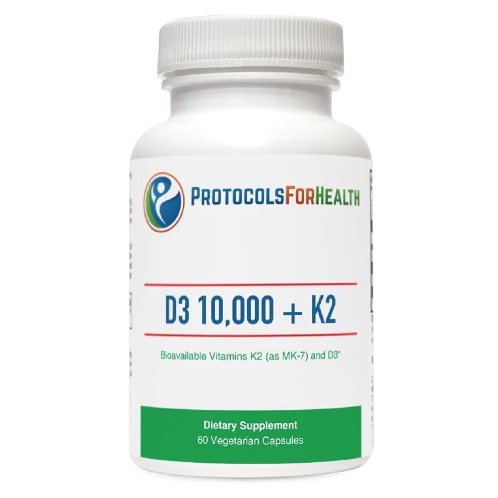 Protocols for Health D3 10,000 + K2 Bone Health - 60 Vegetarian Capsules