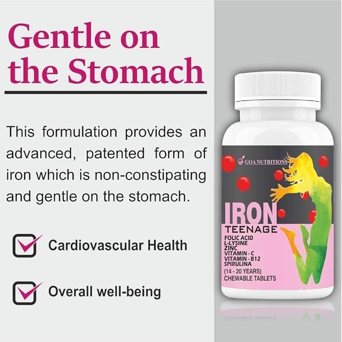 Generic Iron Tablets with Vitamin B12 and Folic Acid - 60 Tablets - image 4