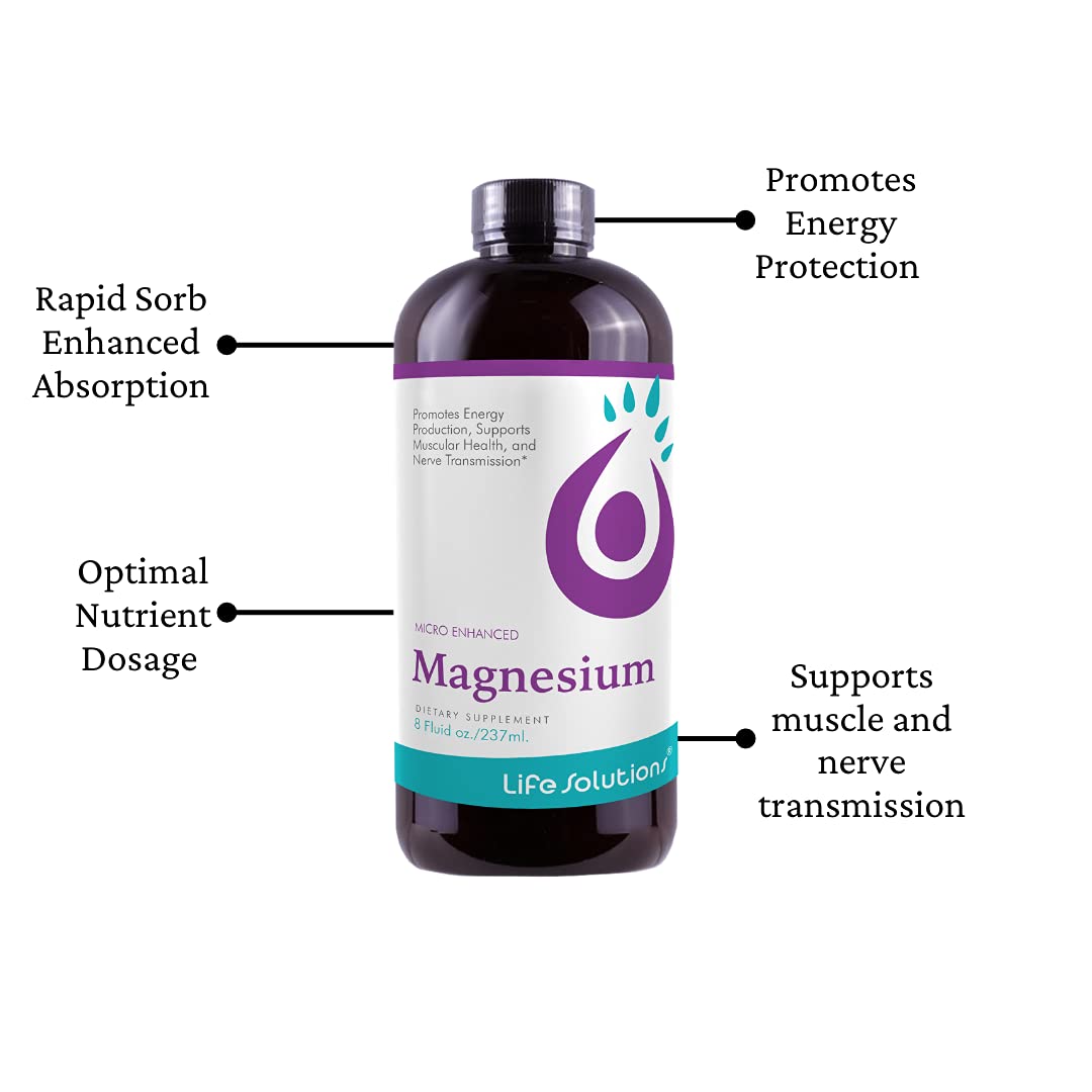 Life Solutions Liquid Magnesium Citrate Supplement - 8 Fl Oz - image 5