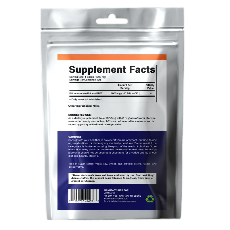 Vitamatic Bifidobacterium Longum Powder - 100 g - image 4