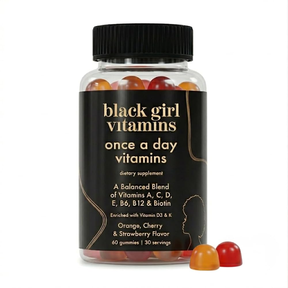 Black Girl Vitamins Once a Day - Womens Multivitamin Gummy - Vitamin A