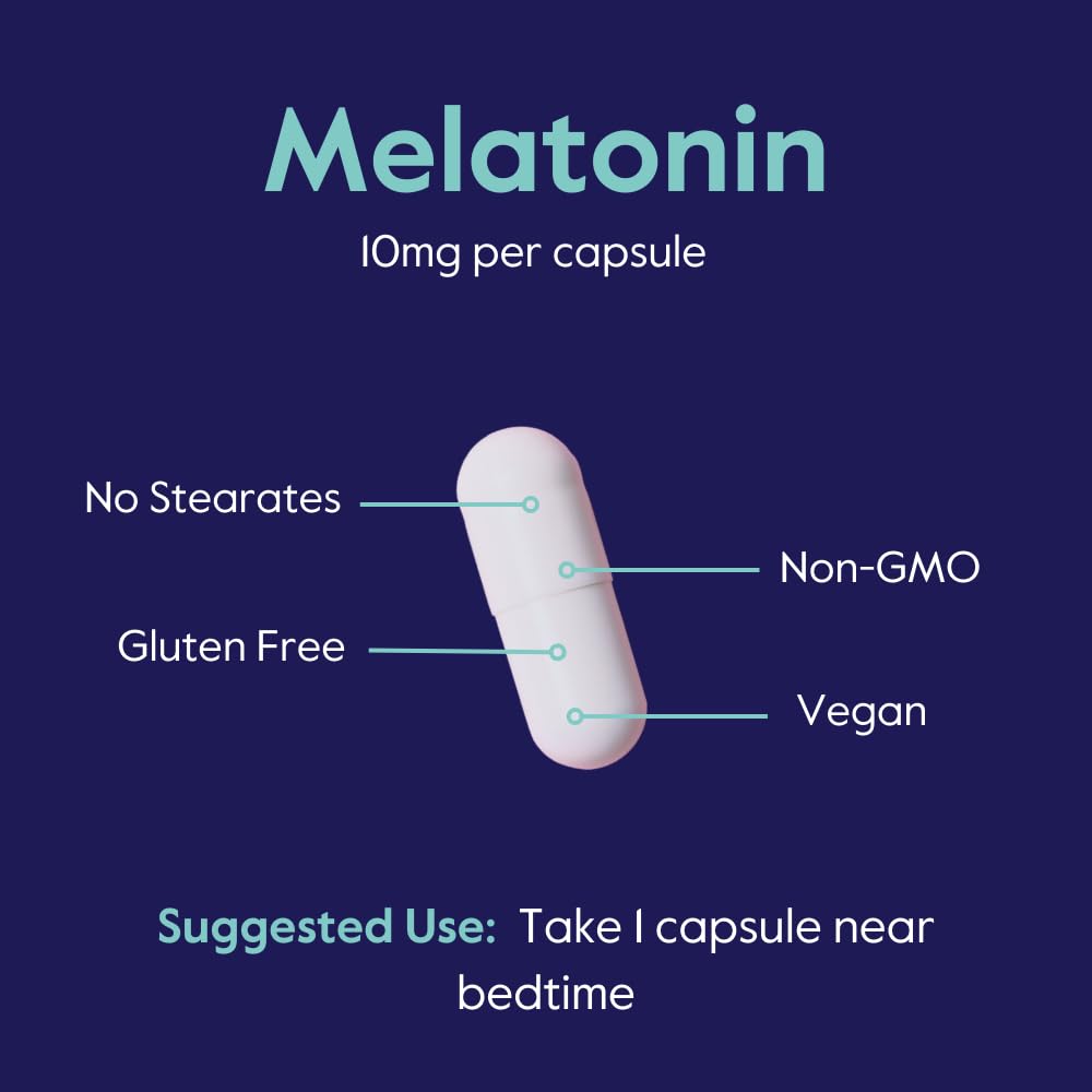 BESTVITE Melatonin 10 mg for Sleep Support - 360 Vegetarian Capsules - image 5