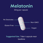 BESTVITE Melatonin 10 mg for Sleep Support - 360 Vegetarian Capsules - image 5