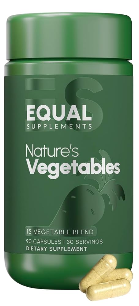 Equal Supplements Fruits and Vegetables Capsules | 2 Month Supply | GMP Certified-Manufactured in US | Fruit and Veggies Supplement for Balance | of Nature, Fruit and Vegetable Capsule for Adults