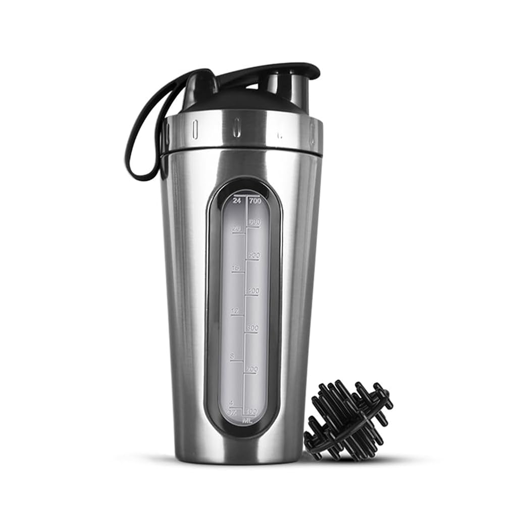 Yarzkrg Stainless Steel Protein Shaker Bottle - 700ml