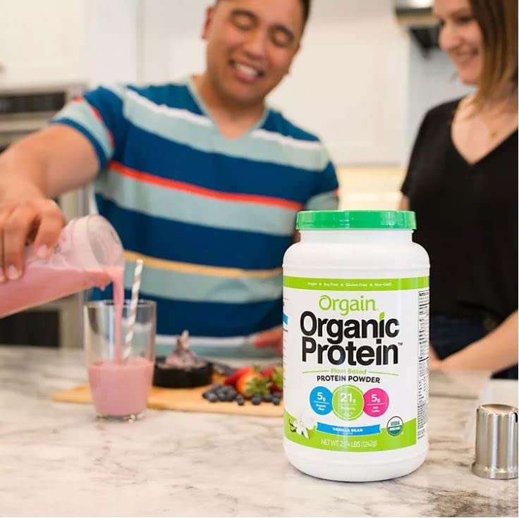 Orgain Organic Vegan 21g Protein Powder, Peppermint Hot Cocoa, 1.02 lb