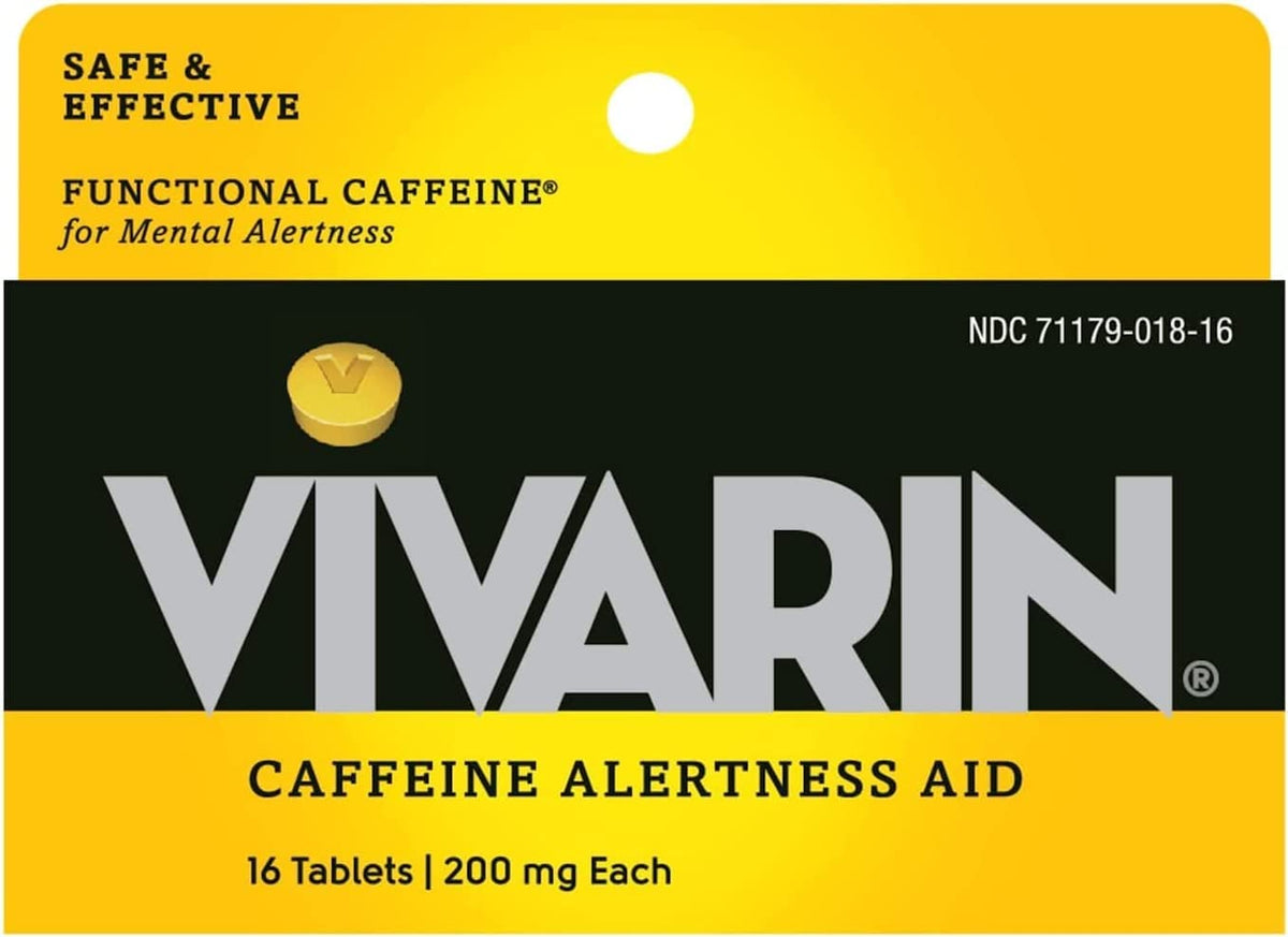 Vivarin Caffeine Tablets 200mg - 16 Tablets