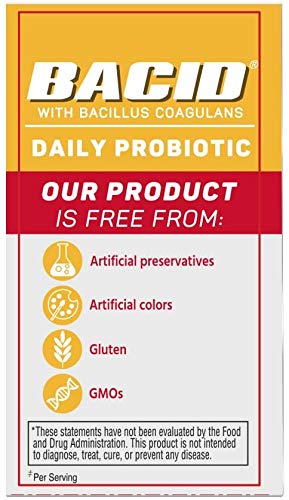 Bacid Daily Probiotic with Bacillus Coagulans for Digestive Health