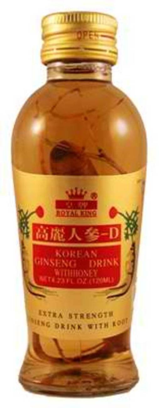 Royal King Ginseng Honey Drink with Root - 10 Bottles