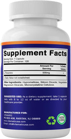 Vitamatic L-Threonine 500 mg - 120 Vegetarian Capsules - image 8