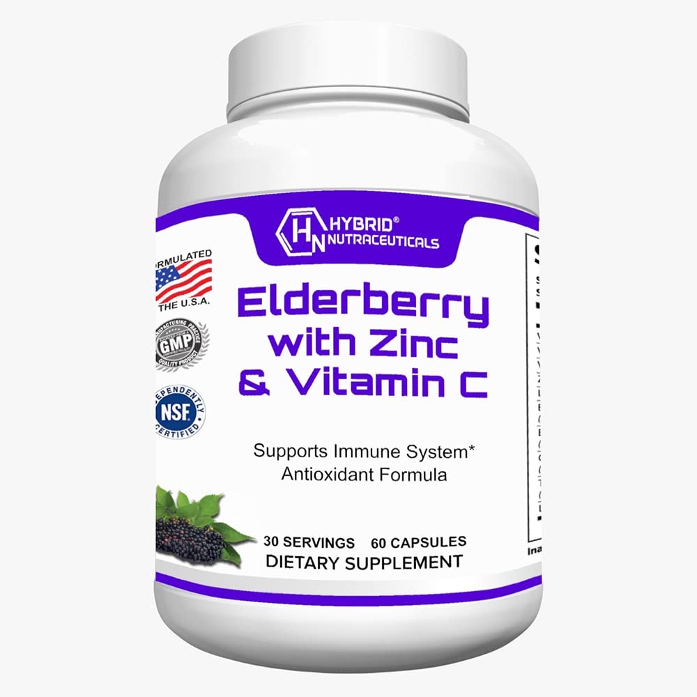 Hybrid Nutraceuticals Black Elderberry Capsules with Echinacea - 60 Capsules