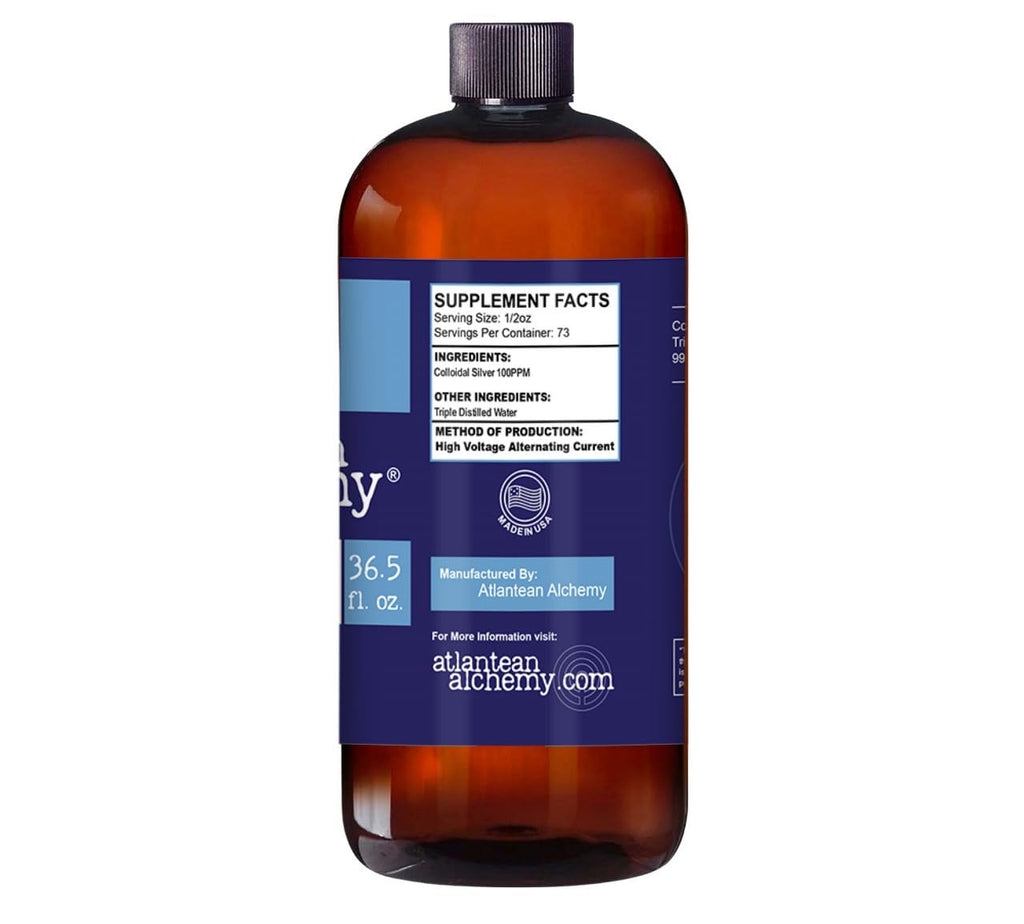 Atlantean Alchemy Colloidal Silver 100ppm - 146 Fl Oz - image 2