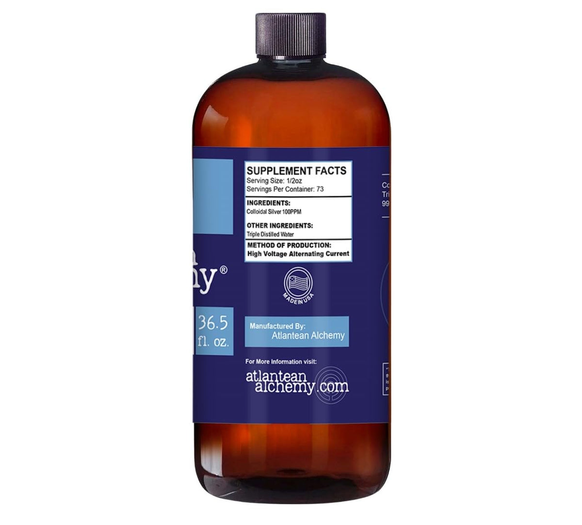 Atlantean Alchemy Colloidal Silver 100ppm - 146 Fl Oz - image 2