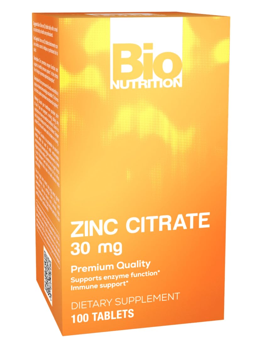 Bio Nutrition Zinc Citrate 30 mg - 100 Tablets