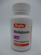 Rugby 3mg Melatonin - 60 Tablets