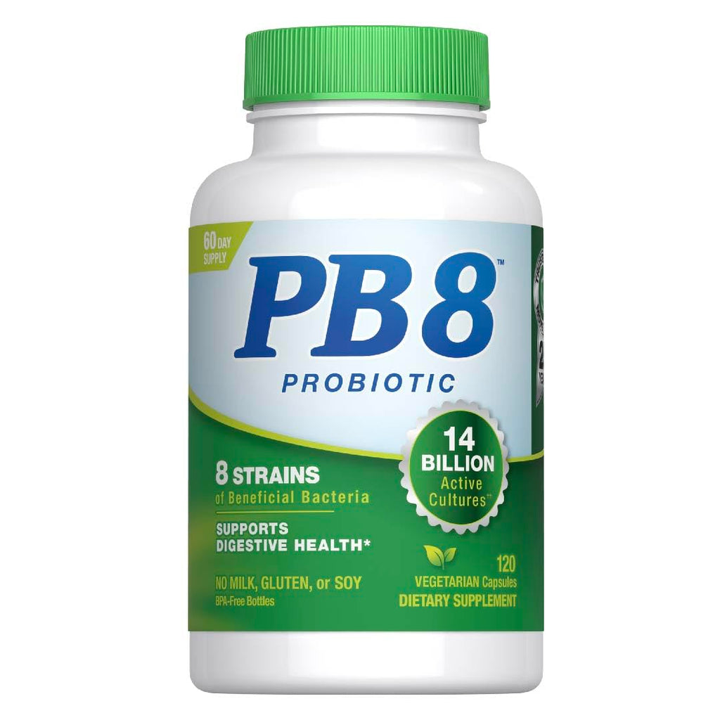 PB8 Probiotic 14 Billion CFU Digestive Support - 120 Vegetarian Capsules