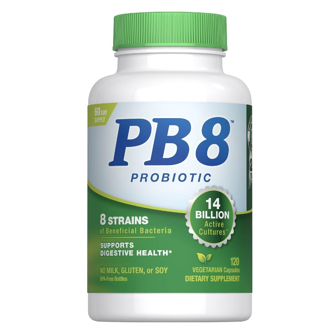 PB8 Probiotic 14 Billion CFU Digestive Support - 120 Vegetarian Capsules