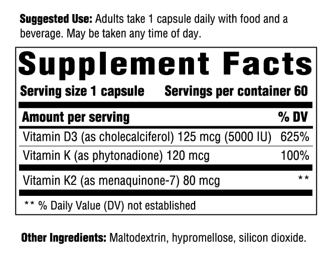 Innate Response Formulas Vitamin D3 5000 IU - 60 Capsules - image 3