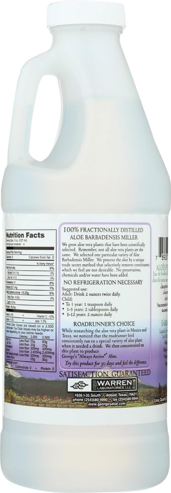 Georges Aloe George's Aloe Vera Liquid - 2 x 32 Fl Oz - image 3