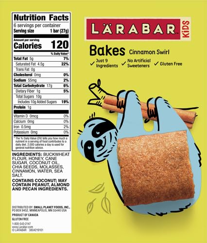 LÄRABAR Kids Bakes Cinnamon Swirl Bars - 6 Count - image 2