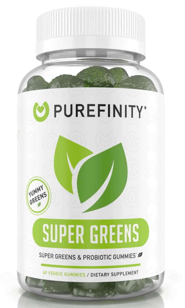 PUREFINITY Daily Super Greens Gummies with Spirulina - 60 Count
