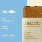 Jacob Vanilla Protein Bars, 20g Grass-Fed Protein - 9 Pack - image 2