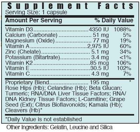 Systemic Formulas DV3 BioNutriment Vitamin D3 Plus - 60 Capsules - image 2