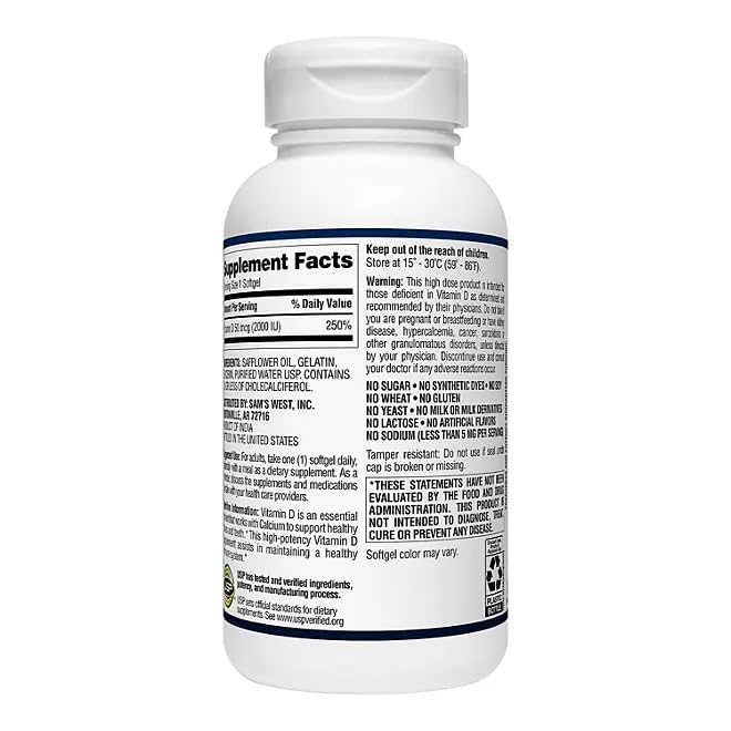 Generic Members Mark Vitamin D3 2000 IU Softgels - 800 Count - image 3