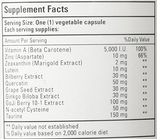Bio Nutrition Eye Wellness with Zeaxanthin - 60 Vegetarian Capsules - image 4