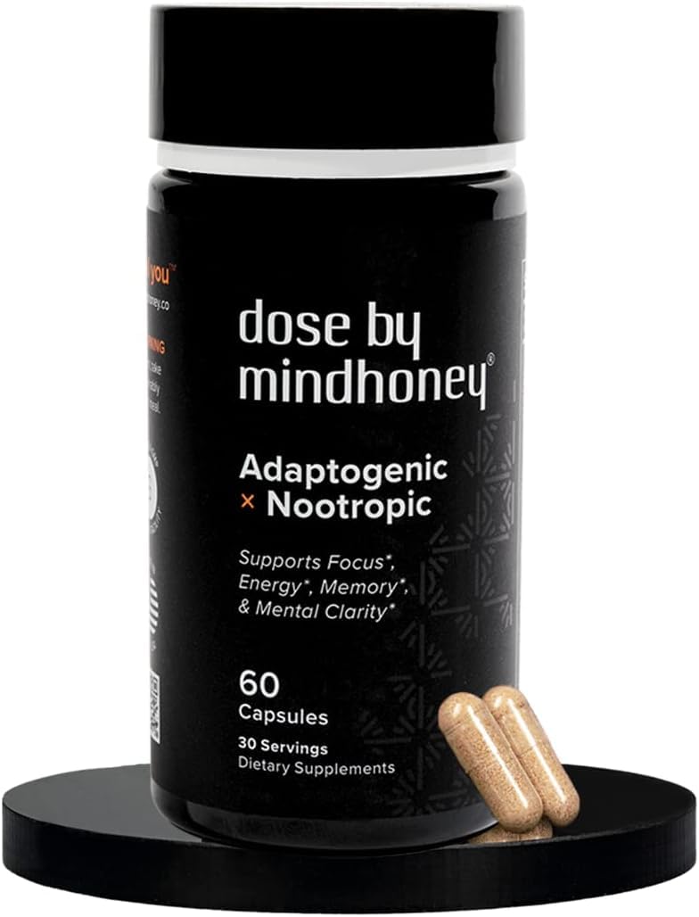 MINDHONEY DOSE Daily Nootropic Brain Supplement - 60 Capsules