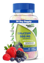 Health Supplied Calcium 500mg with Vitamin D3 1000 IU Gummies - 60 Count