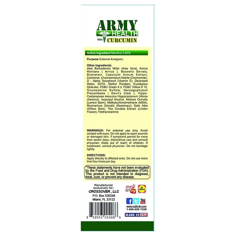 ARMY HEALTH Turmeric Curcumin Roll On - 2 Pack (5 Fl Oz) - image 4