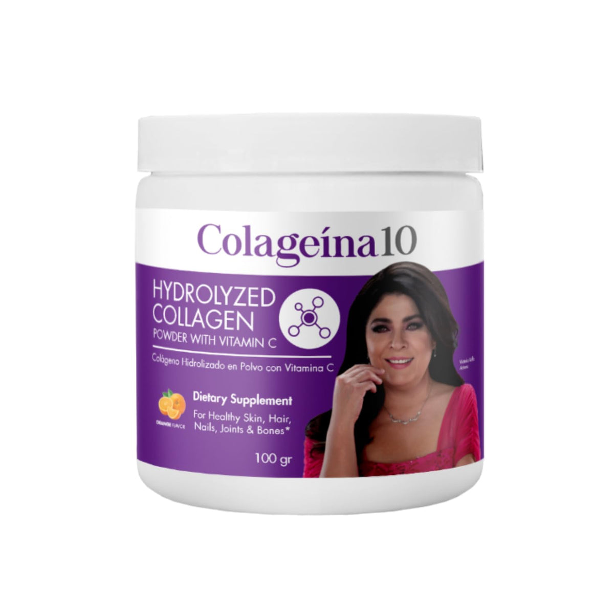 Colageina 10 Hydrolyzed Collagen Powder with Vitamin C - 3.5 Oz