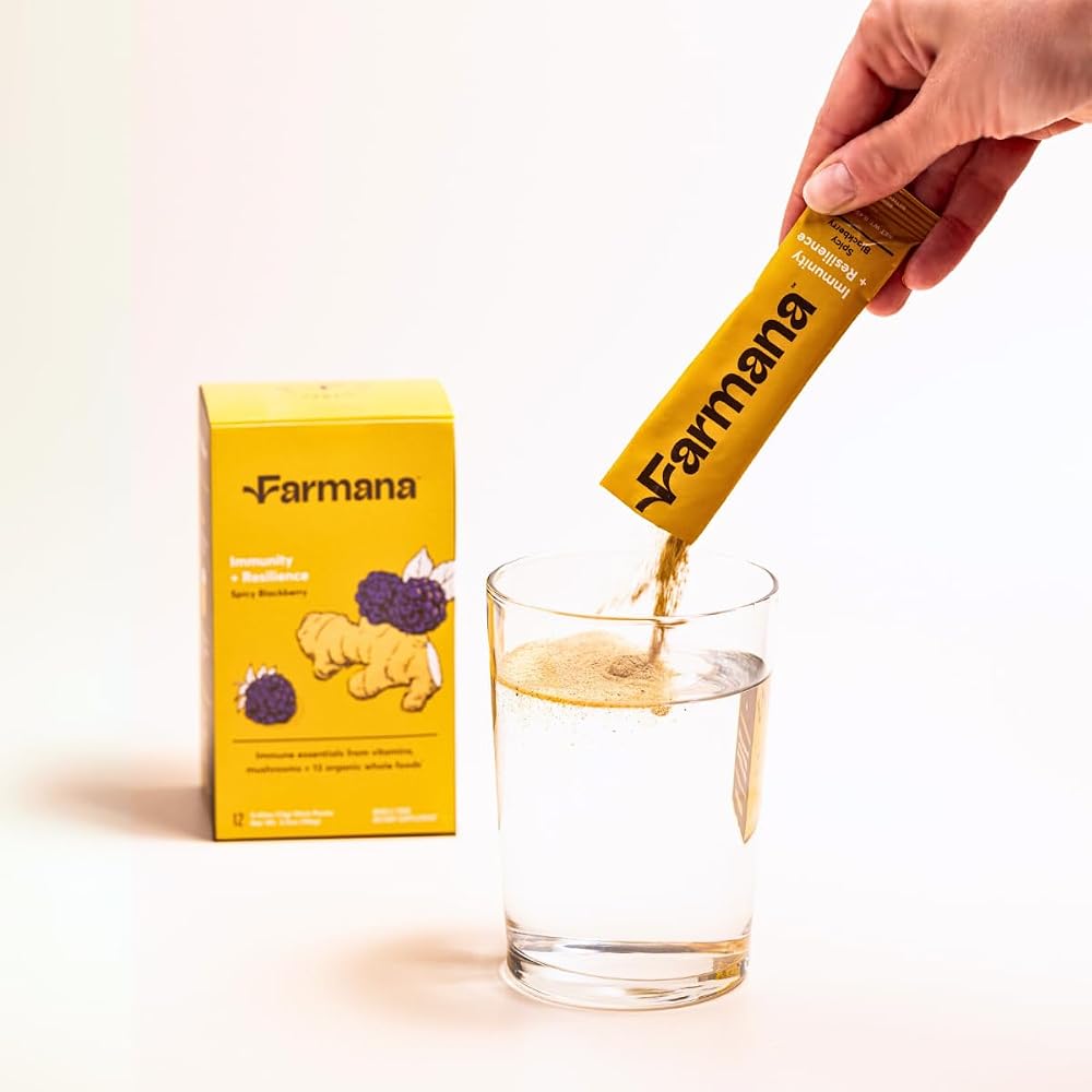 Farmana Immunity + Resilience Daily Immune Support Drink Mix - 12 Stick Packs - image 4