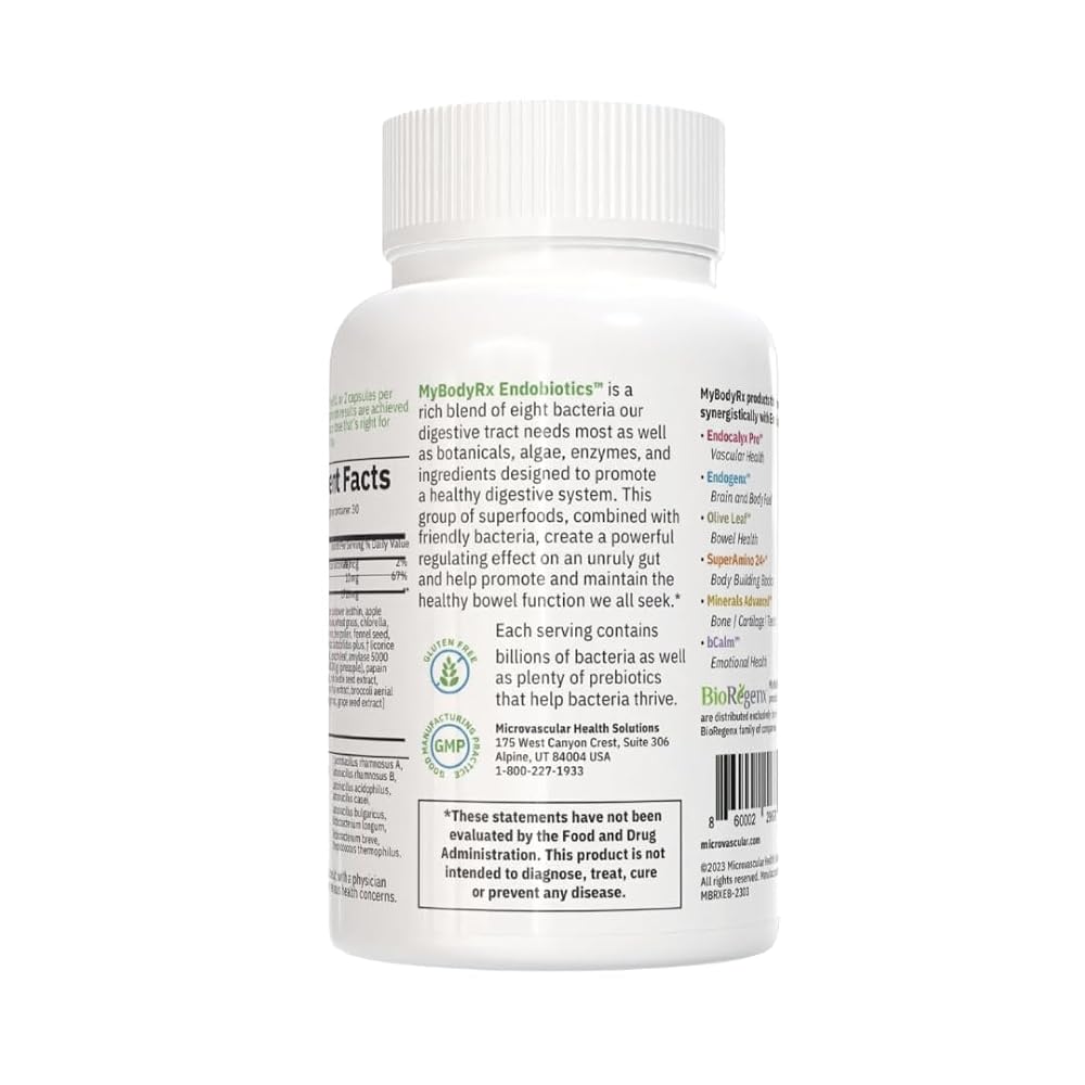 MYBODYRX Endobiotics Gut Support Supplement - 180 Capsules - image 3