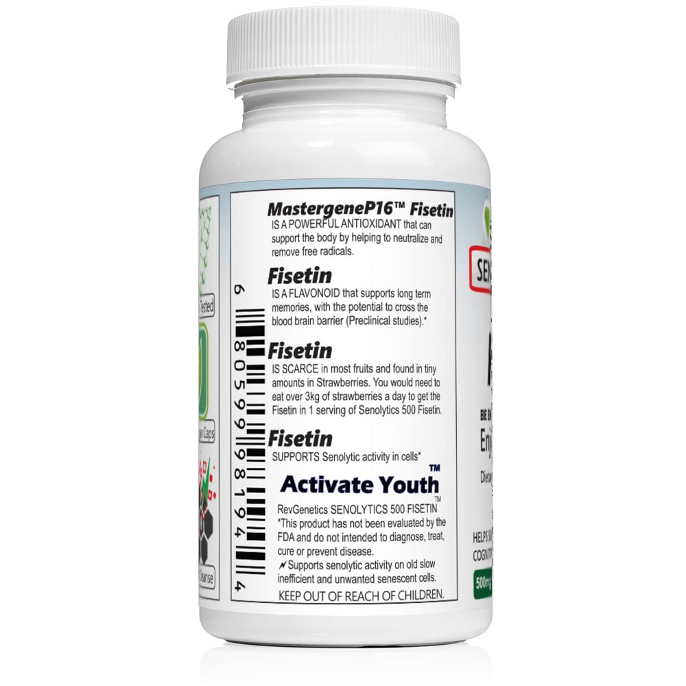 REVGENETICS SENOLYTICS 500 Fisetin 500 mg - 60 Capsules - image 3