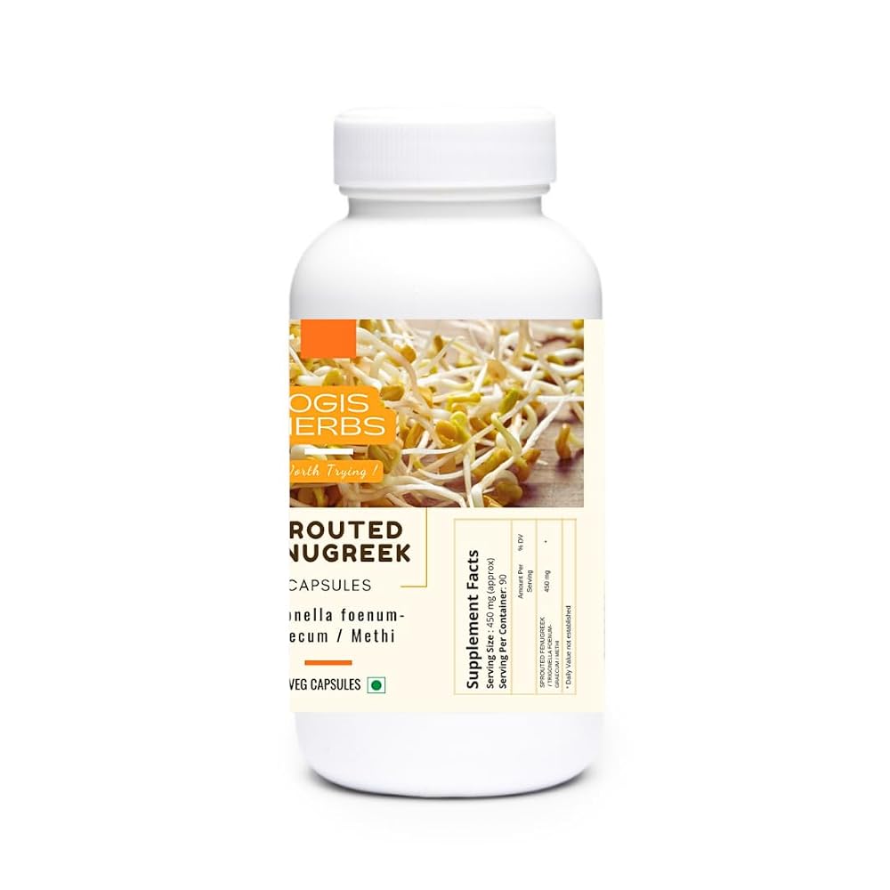 YOGIS HERBS Sprouted Fenugreek Capsules - 90 Vegetarian Capsules - image 7