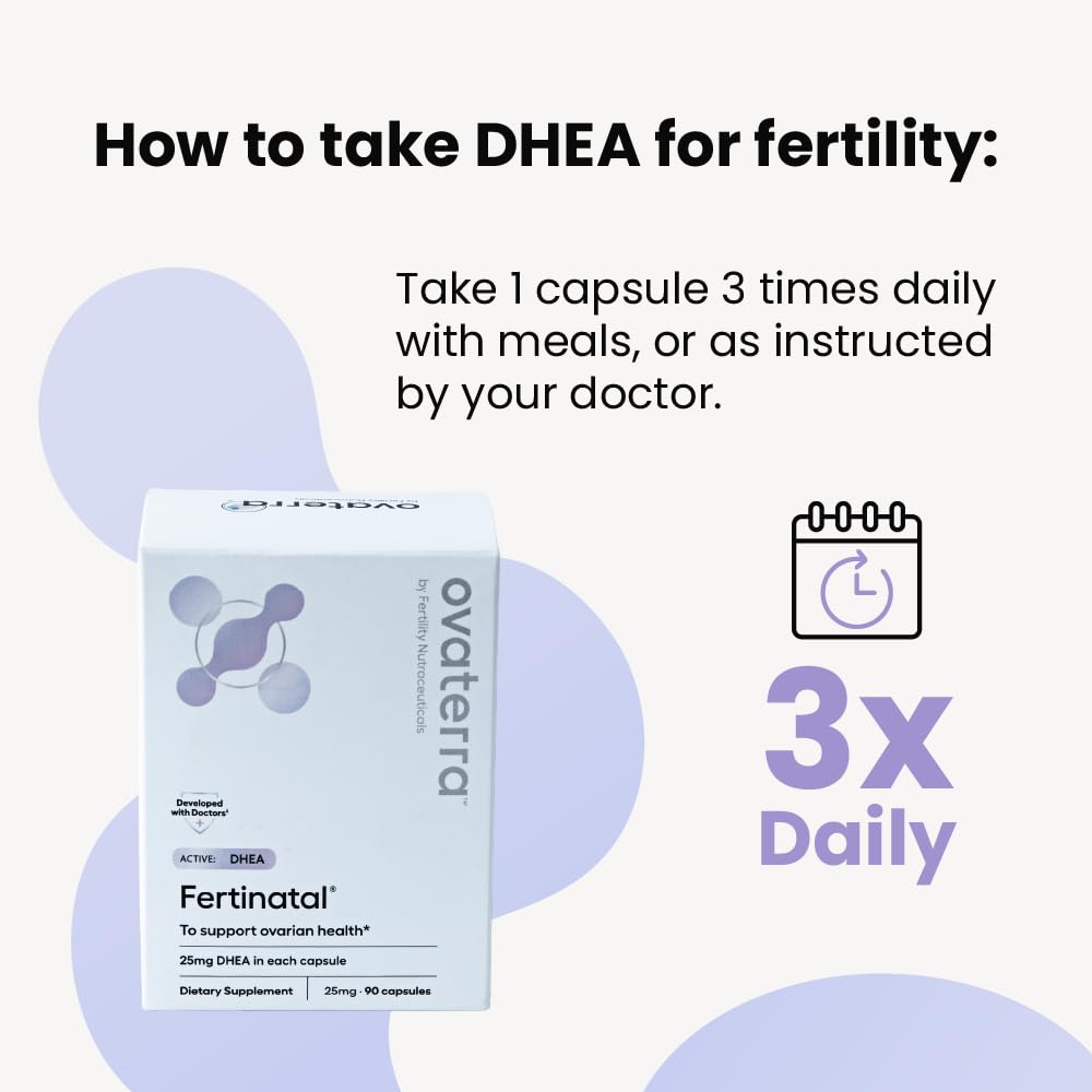 Fertinatal Micronized DHEA 25mg Fertility Supplement - 84 Capsules - image 5