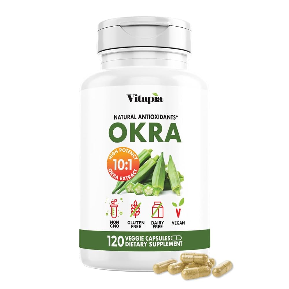 Vitapia Okra Extract 10:1 Ratio - 120 Vegetarian Capsules