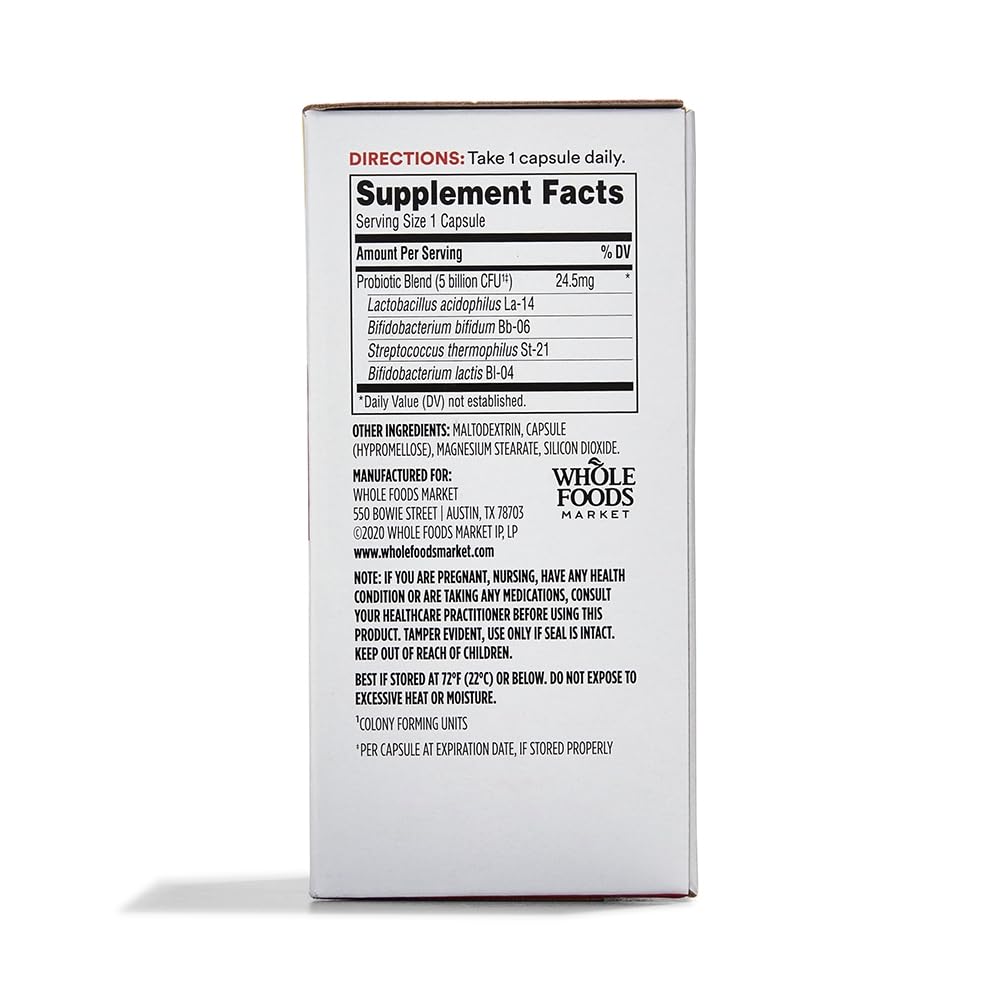 365 by Whole Foods Market Daily Probiotic 5 Billion CFU - 60 Capsules - image 2